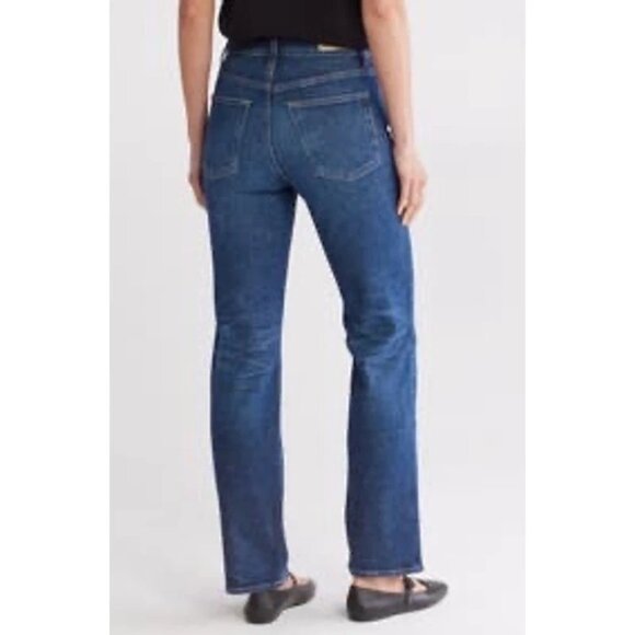 AG Womens 26 Jeans Alexxis High Rise Straight Leg Button Fly Blue Japanese Denim - Picture 12 of 13